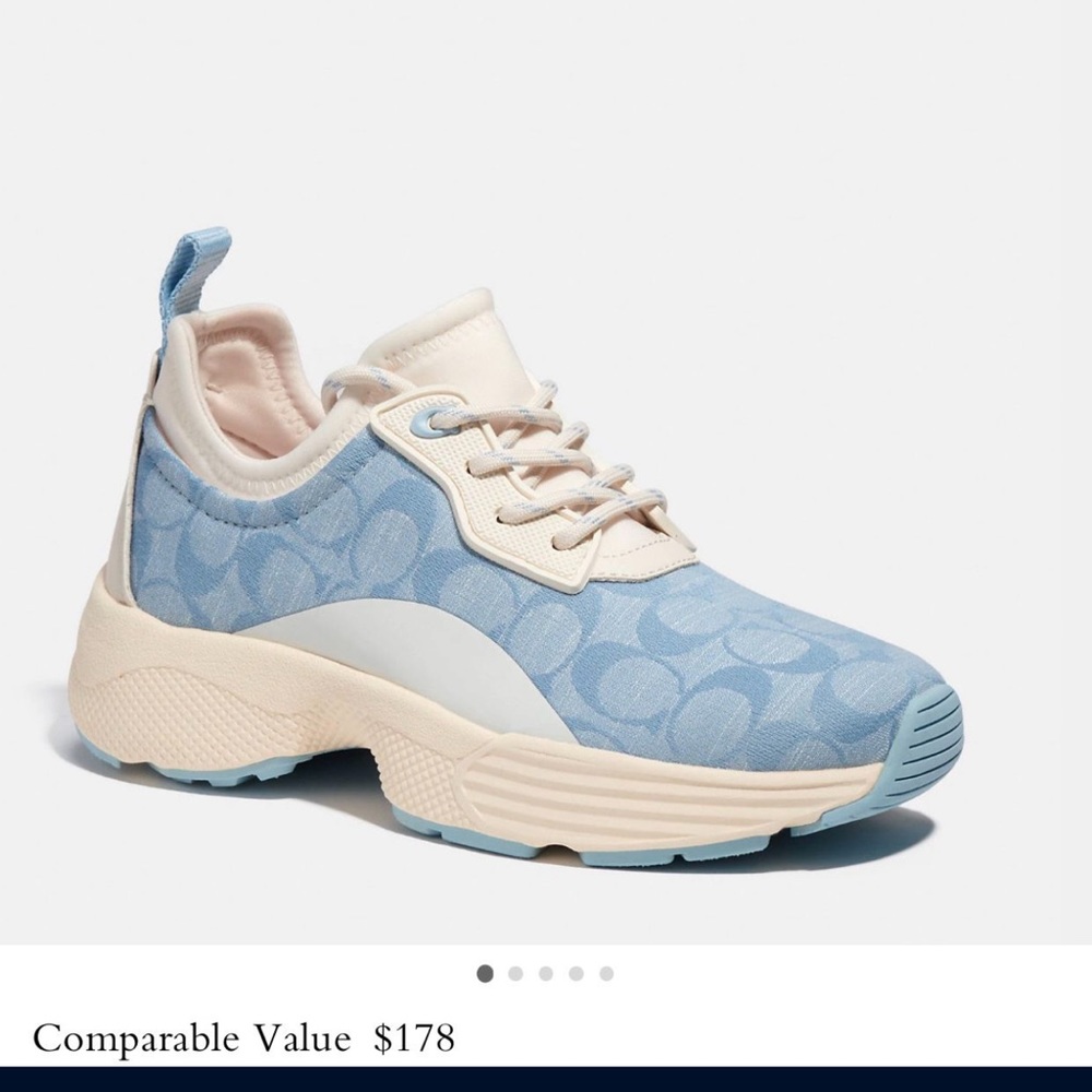 Coach sneakers for women size 8.5 color baby blue - Picture 5 of 5